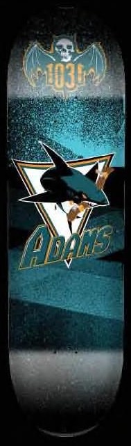 1031 Adams Jock-O-Rama (Sharks) deck in the 1031 2011 Spring Catalog