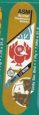 Acme Unity Series Bird deck in the ABC Distribution 2001 Winter