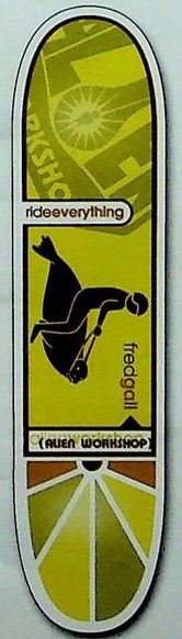 Alien Workshop Gall Ride Everything deck in the Alien Workshop 1999-2000 Catalog
