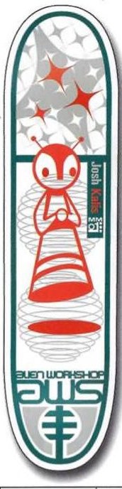 Alien Workshop Kalis White deck in the Alien Workshop Catalog 1999 Spring