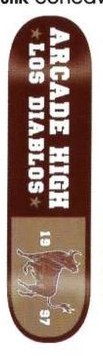 Arcade Arcade High Los Diablos (Brown) deck in the Arcade 2002 Spring Catalog