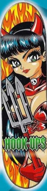Hook-Ups Devil Flames deck in the Birdhouse Distribution 1999