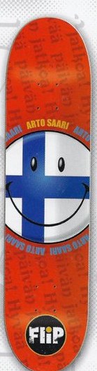Flip Saari Smiley Face deck in the Blitz Distribution 2000 Fall