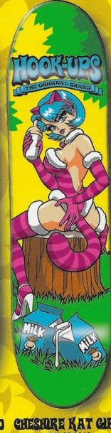 Hook-Ups Cheshire Kat Girl deck in the Blitz Distribution 2000 Fall