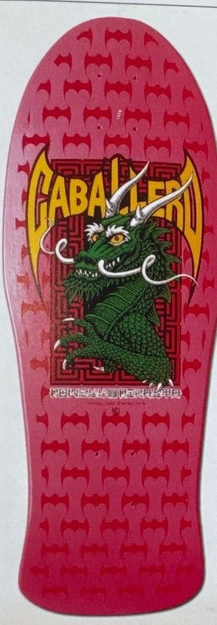 Powell Peralta Caballero Chinese Dragon deck in the The Disposable Skateboard Bible (Sean Cliver)