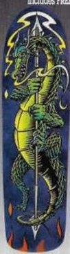 Powell Peralta Dragon & Spear deck in the Cali4nia Skate Express #79 1996