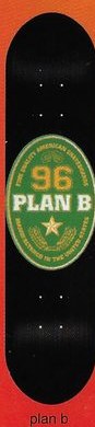 Plan B 96 Logo deck in the Cali4nia Skate Express #79 1996 Spring