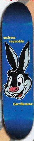 Birdhouse Reynolds Clayton Hare deck in the Cali4nia Skate Express #81 1997