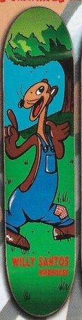 Birdhouse Santos Weasel deck in the Cali4nia Skate Express #81 1997