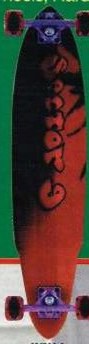 Sector 9 Cosmic Rider Sunset deck in the Cali4nia Skate Express #84 1997