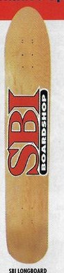 SBI Longboard deck in the Cali4nia Skate Express #83 1997 Summer/Fall