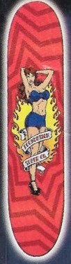 Foundation Brunette Longboard deck in the CCS 1997 Holiday
