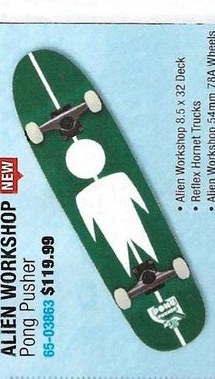 Alien Workshop Pong Pusher deck in the CCS 2011 Back To School Catalog