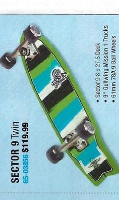 Sector 9 Twin deck in the CCS 2011 Back To School Catalog