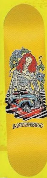 Anti Hero Upson Regrets deck in the Deluxe Distribution 2001 Fall