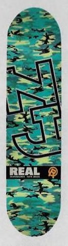 Real Jones Renewal (Teal Camo) deck in the Deluxe Distribution 2001 Fall