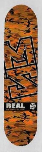 Real Schaaf Renewal (Orange Camo) deck in the Deluxe Distribution 2001 Fall