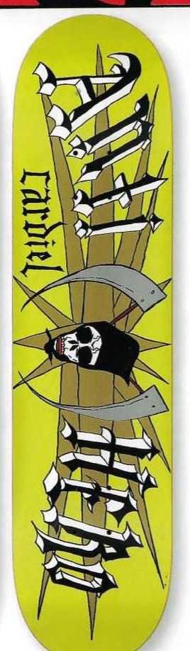 Anti Hero Cardiel Grim Burst deck in the Deluxe Distribution 2005 Fall