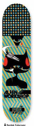 Alien Workshop Dyrdek Colorsync deck in the DNA Distribution Catalog 2006 Spring