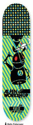 Alien Workshop Kalis Colorsync deck in the DNA Distribution Catalog 2006 Spring