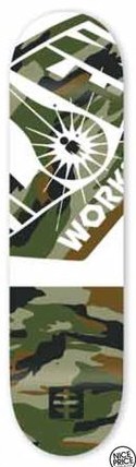 Alien Workshop OG Camo Woodland deck in the DNA Distribution Catalog 2006 Spring