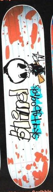 Blind Sideways Scribble (White) deck in the Dwindle Distribution 2002 Spring