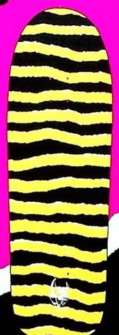 Speed Demons Yellow Large Stripes deck in the Dwindle 2006 Spring