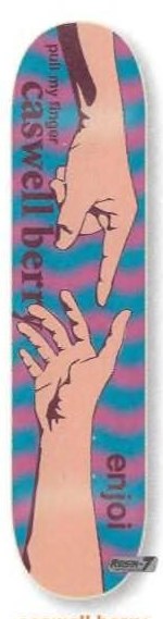 Enjoi Berry Pull My Finger deck in the Dwindle Distribution 2005 Summer Supplement
