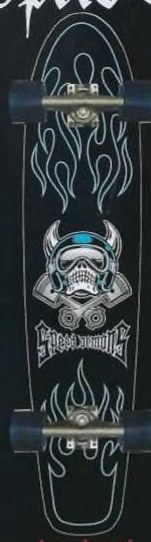 Speed Demons Longboard Flames deck in the Dwindle Distribution 2006 Fall