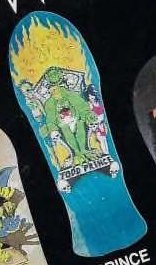 Zorlac Frog Prince deck in the Intensity Skates 1989