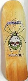 Zorlac Metallica Spider deck in the Intensity Skates 1990 Fall Christmas