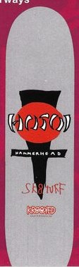 Krooked Hosoi Sk8 Tuff (Grey) deck in the Krooked 2003 Catalog