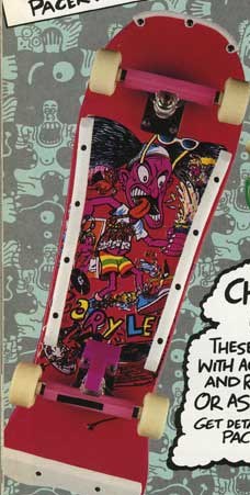Pacer Gary Lee deck in the R.a.D December 1989 (adverts)