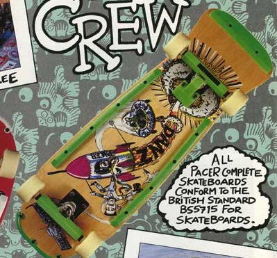Pacer Rocket Eye deck in the R.a.D December 1989 (adverts)