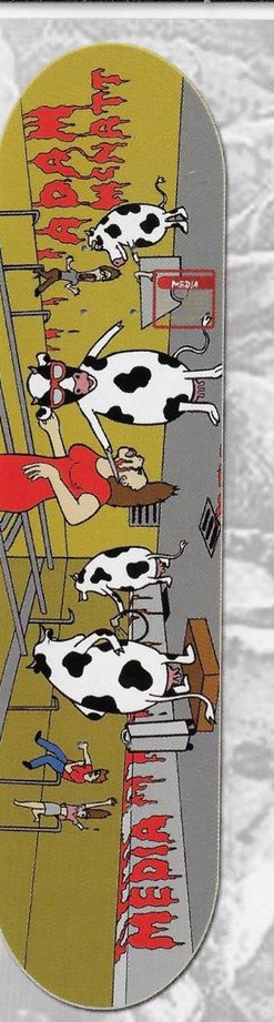 Media Stewart Mutiny deck in the Media Skateboards Spring 2003 Catalog