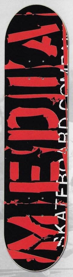 Media Hesh Logo (Red) deck in the Media Skateboards Spring 2003 Catalog