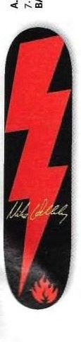 Black Label Vallely Bolt (Midgit) deck in the Monster Skate 2002 Spring