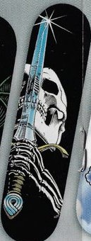 Powell Peralta Super Skull & Sword deck in the Powell 1997 Spring Catalog