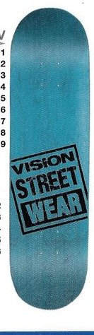 Vision Street Wear VSW deck in the Select Distribution 2002