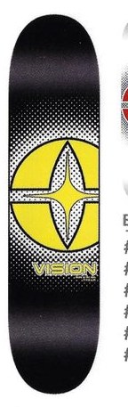 Vision Street Wear Eye-V (Yellow) deck in the Select Distribution 2002