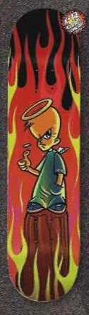 Powell Peralta Fire Angel deck in the Skate One 2001 Summer Catalog