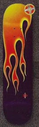Powell Peralta Blue Flames deck in the Skate One 2001 Summer Catalog