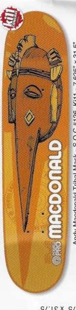 Powell Pro Macdonald Tribal Mask deck in the Skate One 2002 Summer Catalog