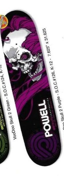 Powell Peralta VooDoo Skull 2 (Purple) deck in the Skate One 2003 Summer Catalog