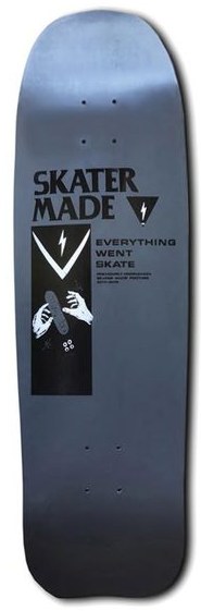 Skater Made Everything Went Skate (Black, shaped) deck in the Skater Made 2018 Catalog