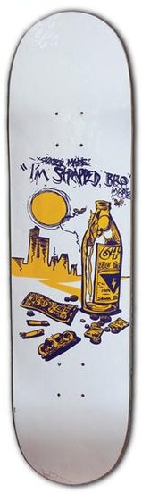 Skater Made I'm Strapped Bro (White) deck in the Skater Made 2018 Catalog