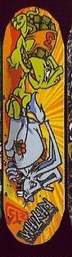 Rhythm Montoya Lucky Foot deck in the South Shore Distributing 1998