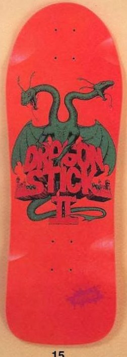 Kryptonics Dragon Stick II deck in the Sure Grip International 1985