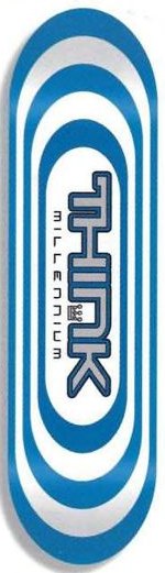 Think Rings deck in the Think Skateboards 1997