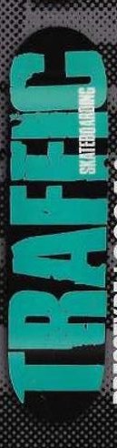 Traffic Presstype Logo (Teal) deck in the Traffic Skateboards 2008 Product Update